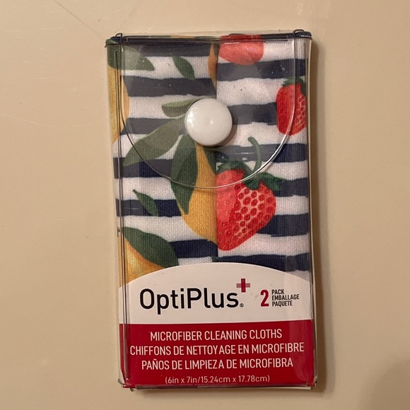 NEW 🍋🍓OptiPlus Microfiber Cleaning Cloths – 2-Pack - Picture 1 of 5